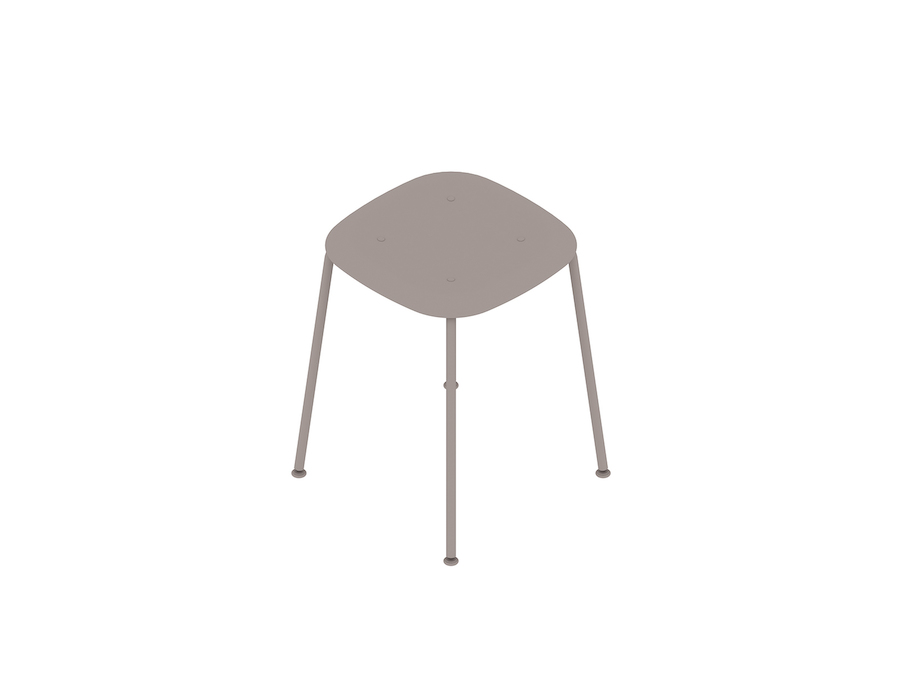 A generic rendering - Soft Edge Stool–Low Height–Steel Legs–Polypropolene Seat–Nonupholstered
