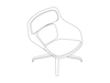A line drawing - Striad Lounge Chair–Low Back–4-Star Base