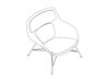 A line drawing - Striad Lounge Chair–Low Back–Wire Base
