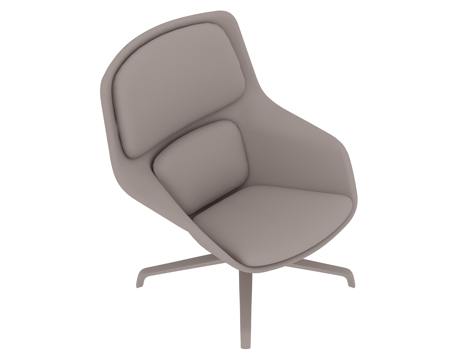 Een generieke rendering - Striad-fauteuil–Mid rugleuning–4-ster onderstel