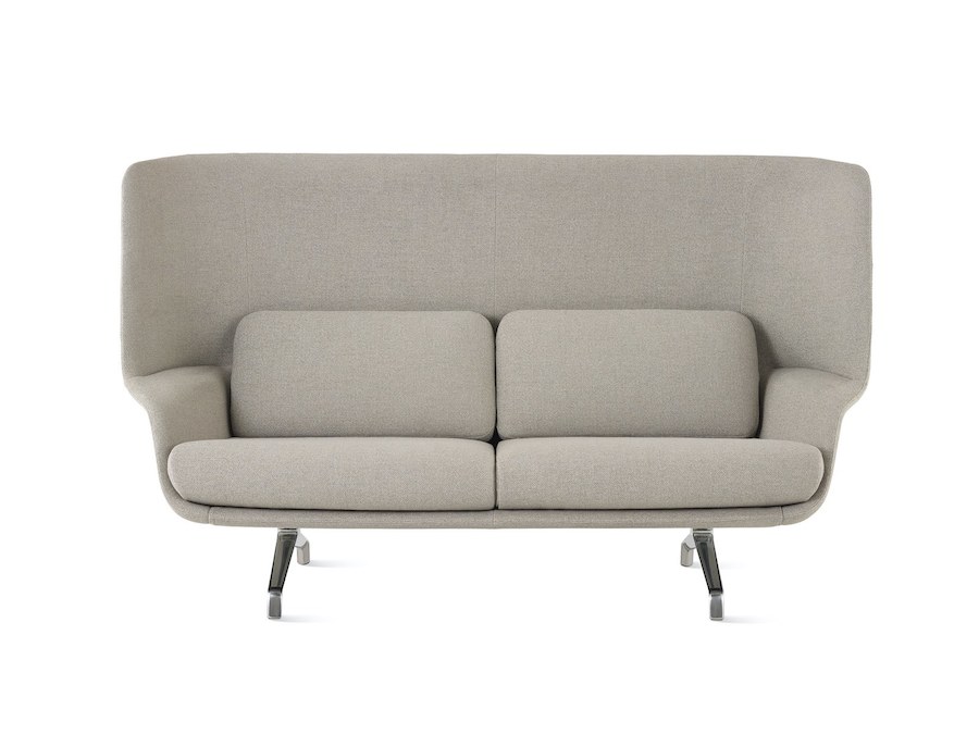 A photo - Striad Sofa–High Back–2 Seat–4-Leg Base