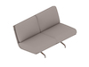 Eine generische Abbildung - Striad Sofa–niedrige Rückenlehne–2 Sitze–ohne Armlehnen–4-Stern-Fußkreuz