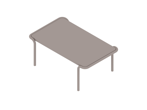 Un rendering generico - Tavolo da caffè Sweep - Rettangolare