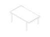 A line drawing - Sweep Coffee Table–Rectangular