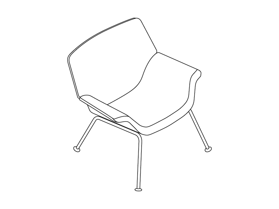 A line drawing - Swoop Plywood Lounge Chair