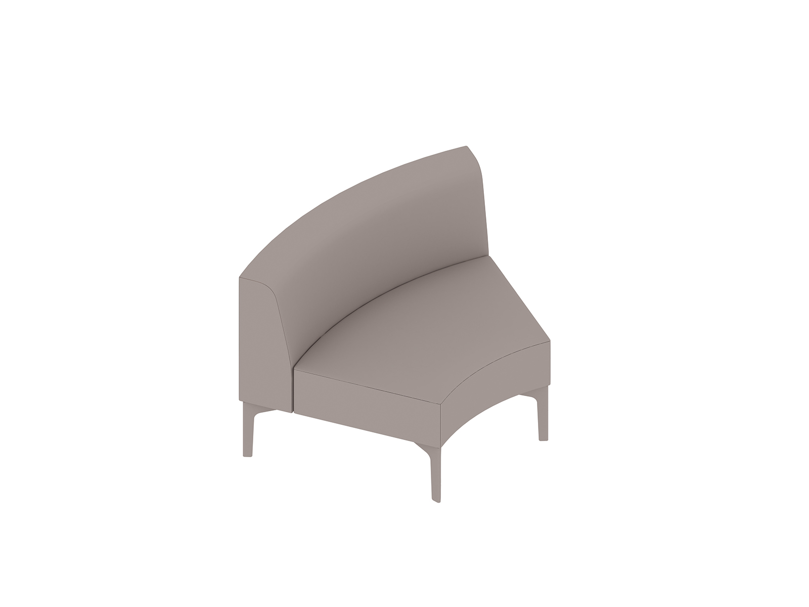 A generic rendering - Symbol Modular Seating–45-Degree Curve
