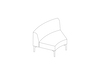线描图 - Symbol模块化座椅 – 45度弧形