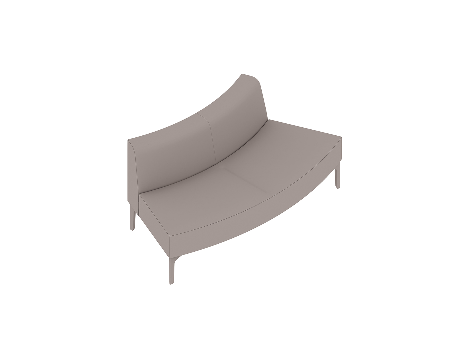 Un rendering generico - Seduta modulare Symbol–Curva esterna a 45°