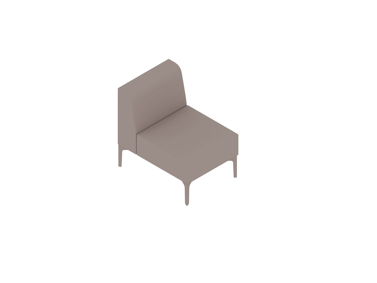 Un rendering generico - Seduta modulare Symbol–Senza braccioli–1 posto