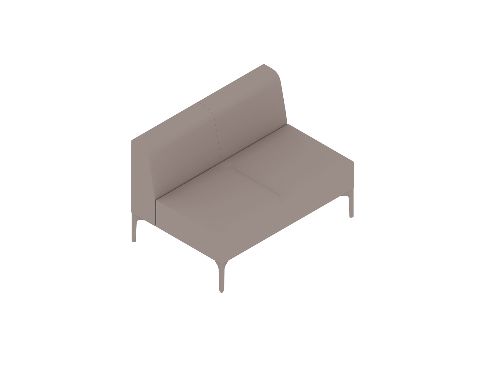 Un rendering generico - Seduta modulare Symbol–Senza braccioli–2 posti