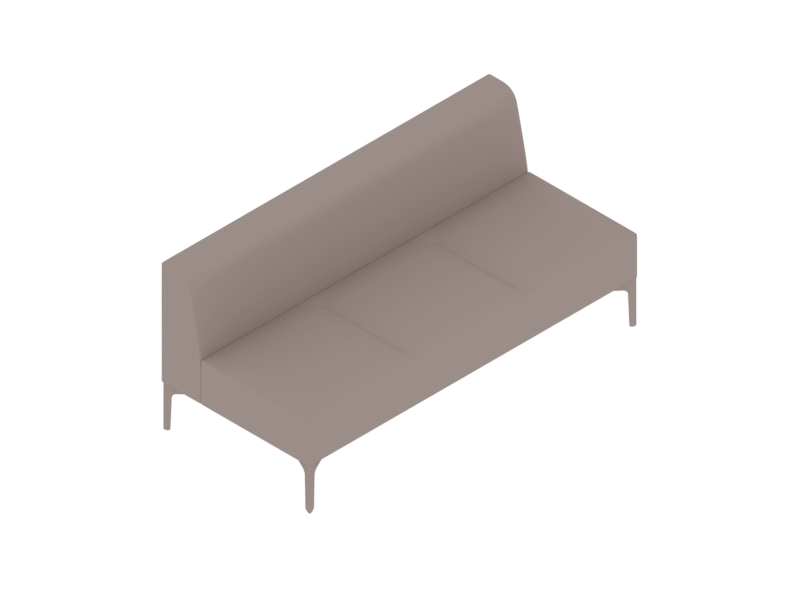 Un rendering generico - Seduta modulare Symbol–Senza braccioli–3 posti
