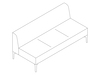Un dibujo - Sillería modular Symbol–sin brazos–3 asientos