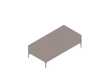 Un rendering generico - Seduta modulare Symbol–Panca–2 posti