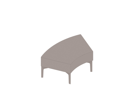 Uma renderização genérica - Assento modular Symbol – Banco – Curva de 45°