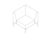 A line drawing - Symbol Modular Seating–Corner