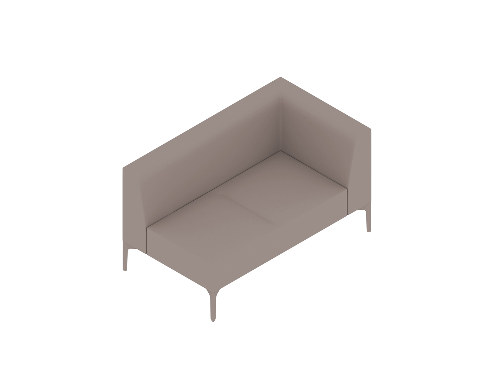 Uma renderização genérica - Assento modular Symbol–Braço do lado esquerdo–2 lugares