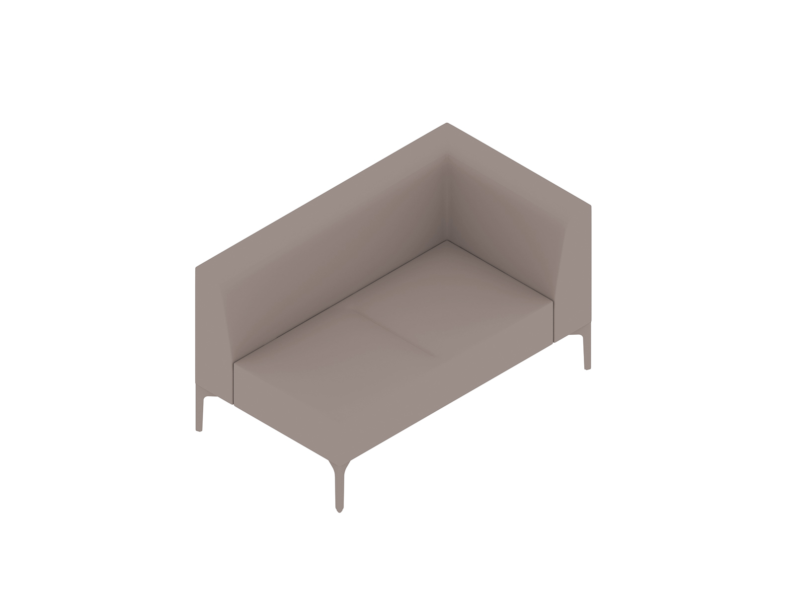 Een generieke rendering - Symbol modulaire stoelen–armleuning links–2 zittingen