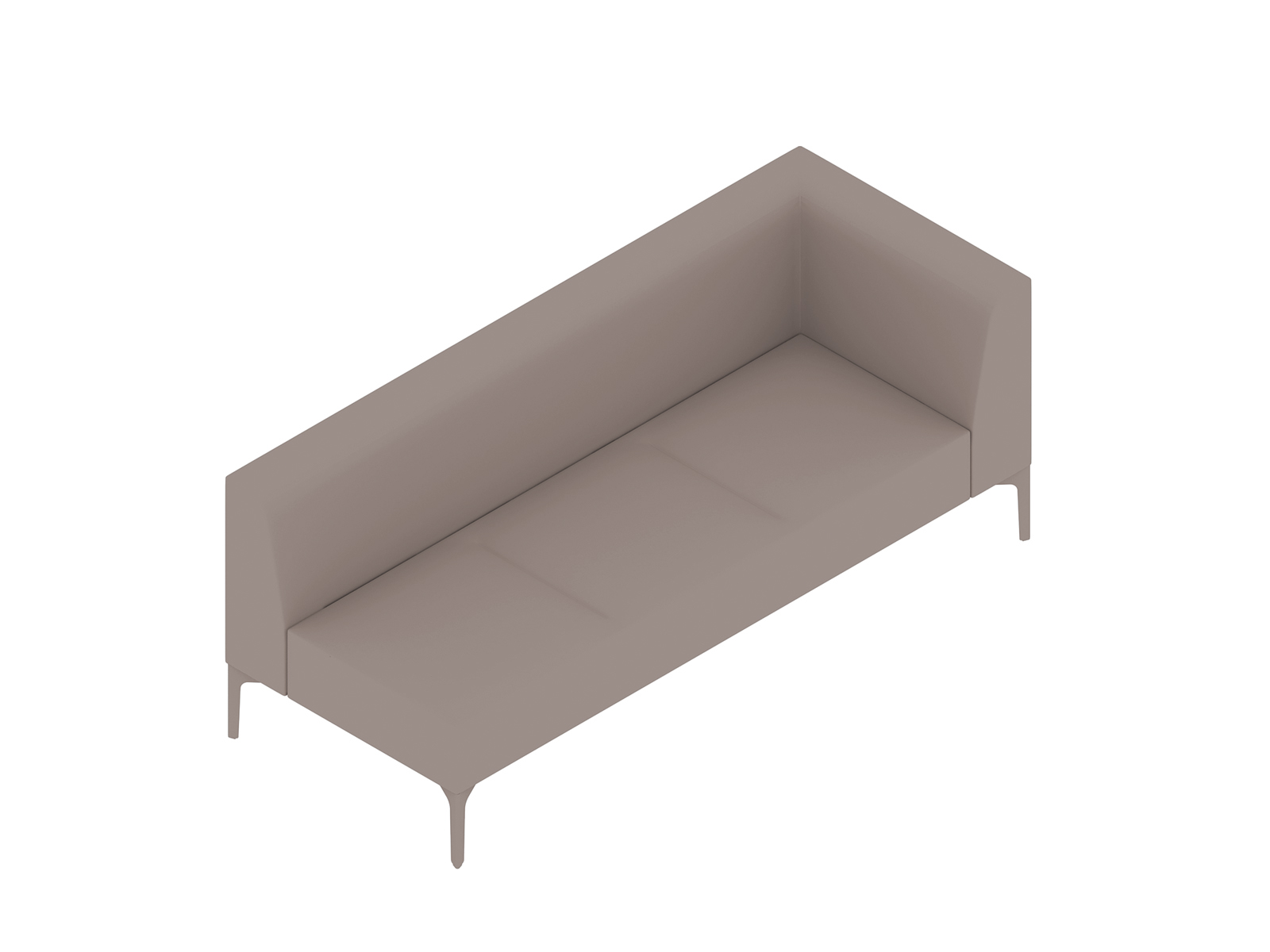 Un rendering generico - Seduta modulare Symbol–Bracciolo sinistro–3 posti