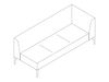 Un dibujo - Sillería modular Symbol–brazo izquierdo–3 asientos