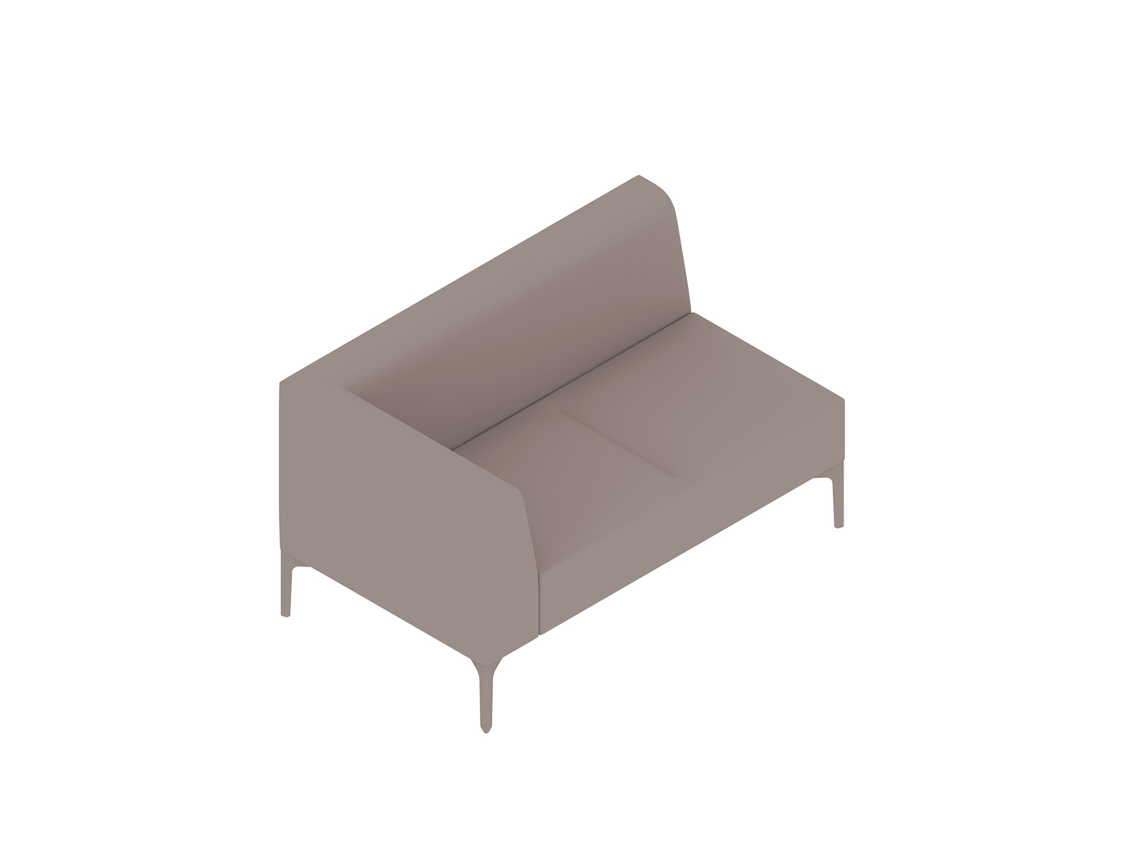 A generic rendering - Symbol Modular Seating–Right Arm–2 Seat