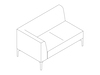 A line drawing - Symbol Modular Seating–Right Arm–2 Seat
