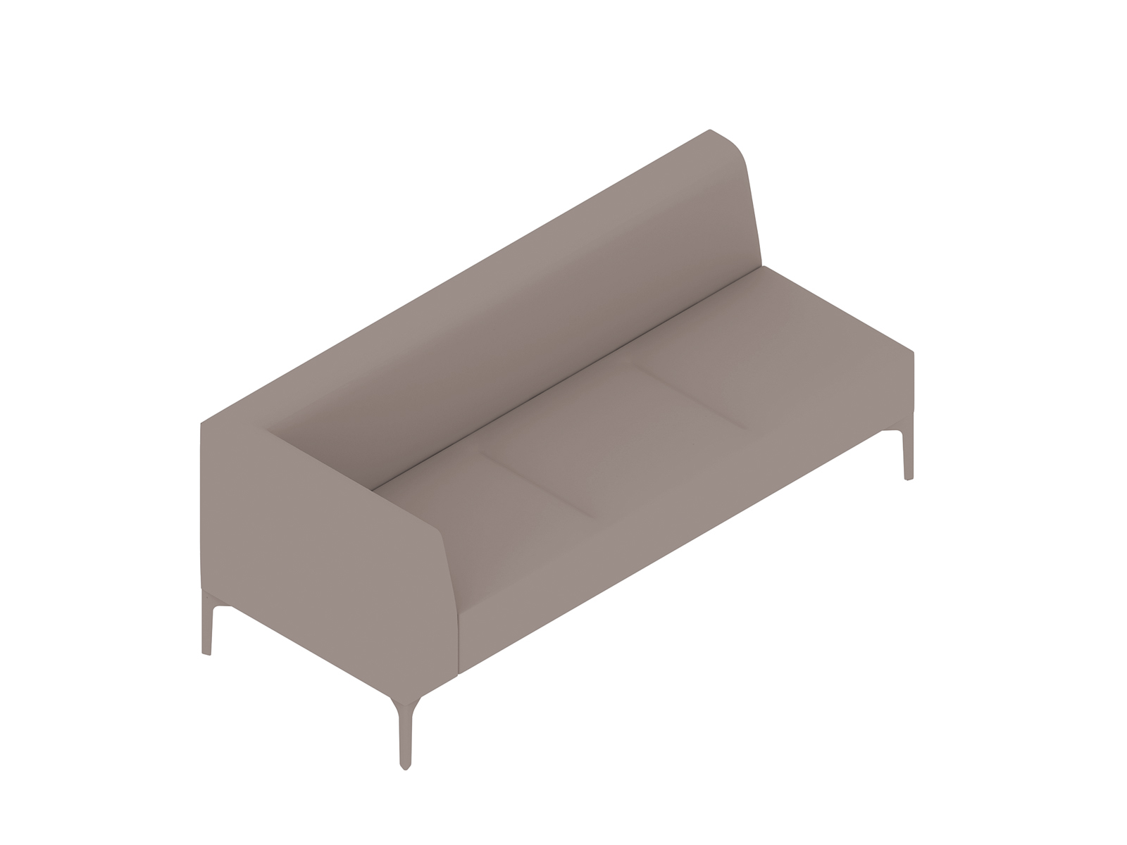 A generic rendering - Symbol Modular Seating–Right Arm–3 Seat