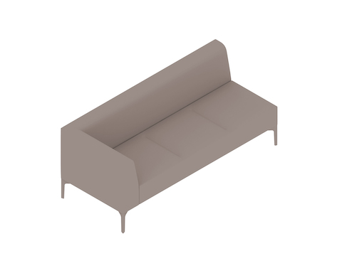 Un rendering generico - Seduta modulare Symbol–Bracciolo destro–3 posti