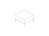 A line drawing - Symbol Modular Seating–Single Stool