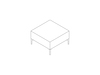 A line drawing - Symbol Modular Seating–Single Stool