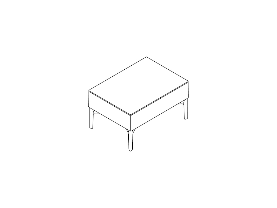 Een lijntekening - Symbol modulaire stoelen – tafel