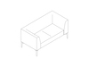 Eine Zeichnung - Symbol Sofa – 2-Sitzer