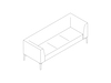 Eine Zeichnung - Symbol Sofa – 3-Sitzer