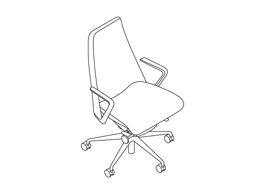 A line drawing - Taper Chair