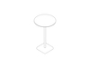 A line drawing - Terrazzo Table–Round