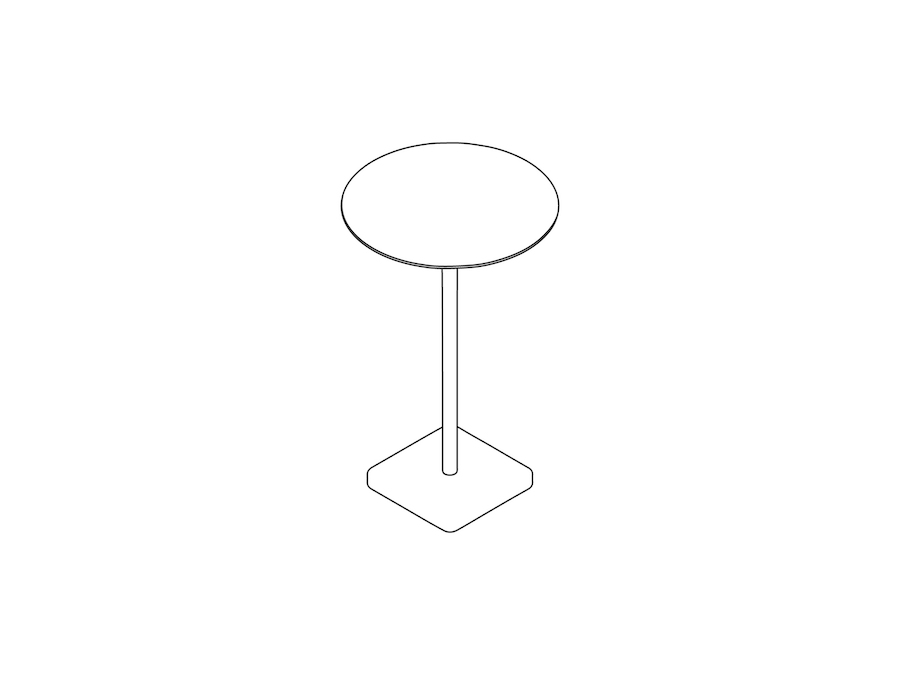A line drawing - Terrazzo Table–Round