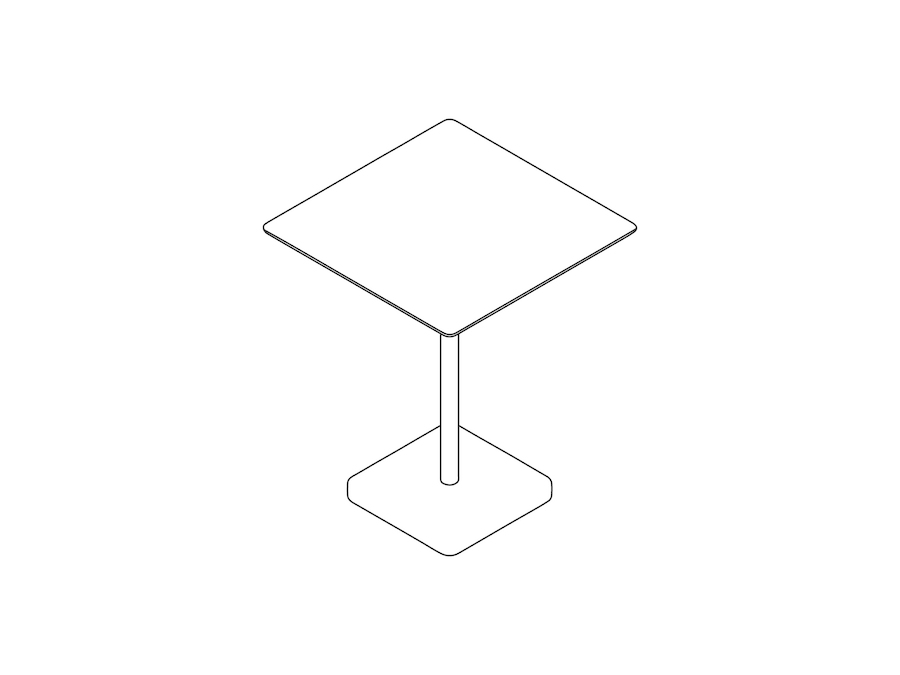 A line drawing - Terrazzo Table–Square