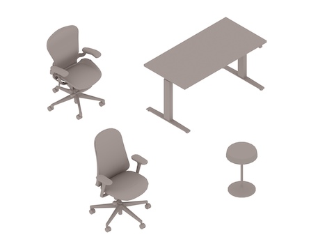 study table revit A generic rendering - Thrive Ergonomic Portfolio
