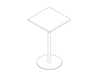 Uma renderização genérica - Mesa com altura para bar Tier – Quadrada