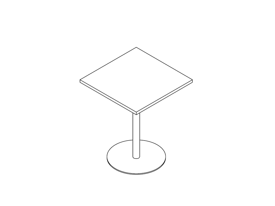 Eine Zeichnung - Tier Cafétisch – quadratisch