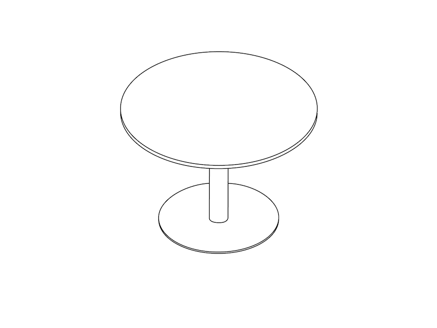 Eine Zeichnung - Stufentisch, rund