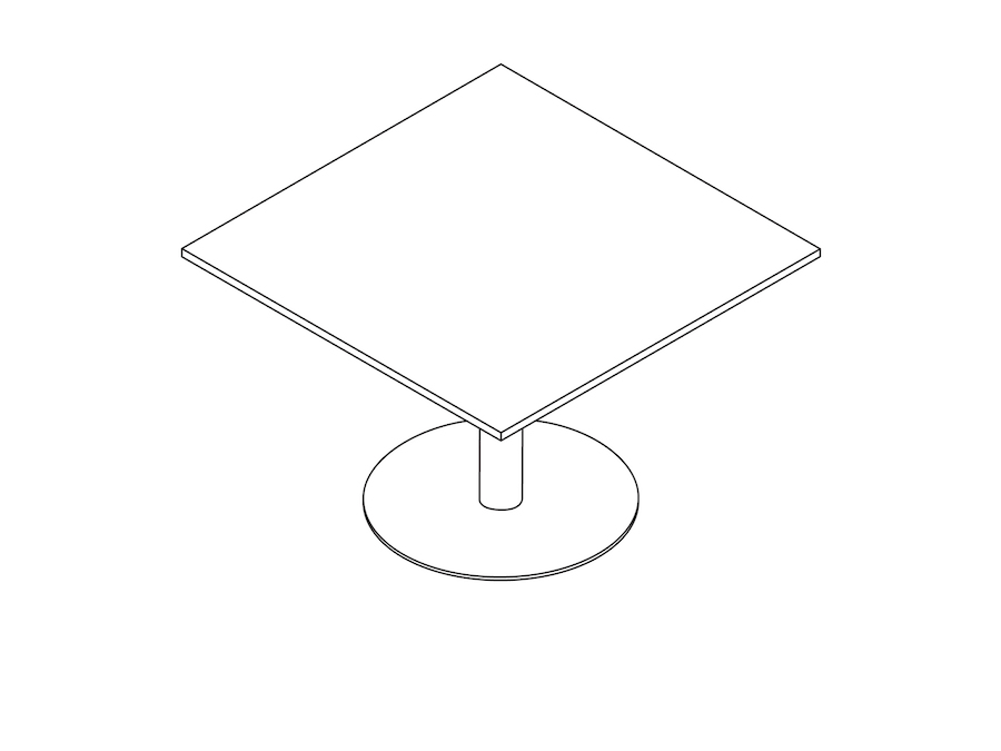 A line drawing - Tier Table–Square