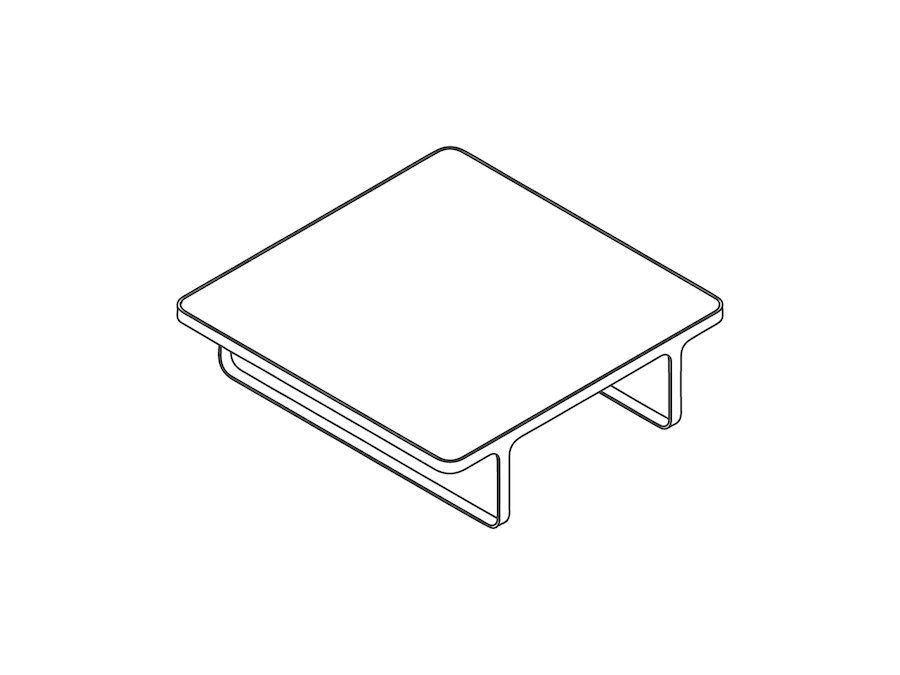 Een lijntekening - Trace-salontafel–vierkant