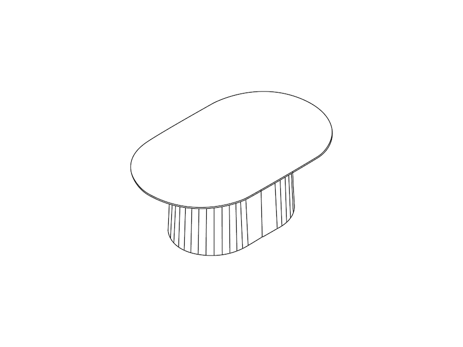A line drawing - Tun Coffee Table–Steel Base