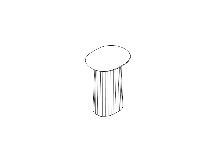A line drawing - Tun Side Table–Steel Base