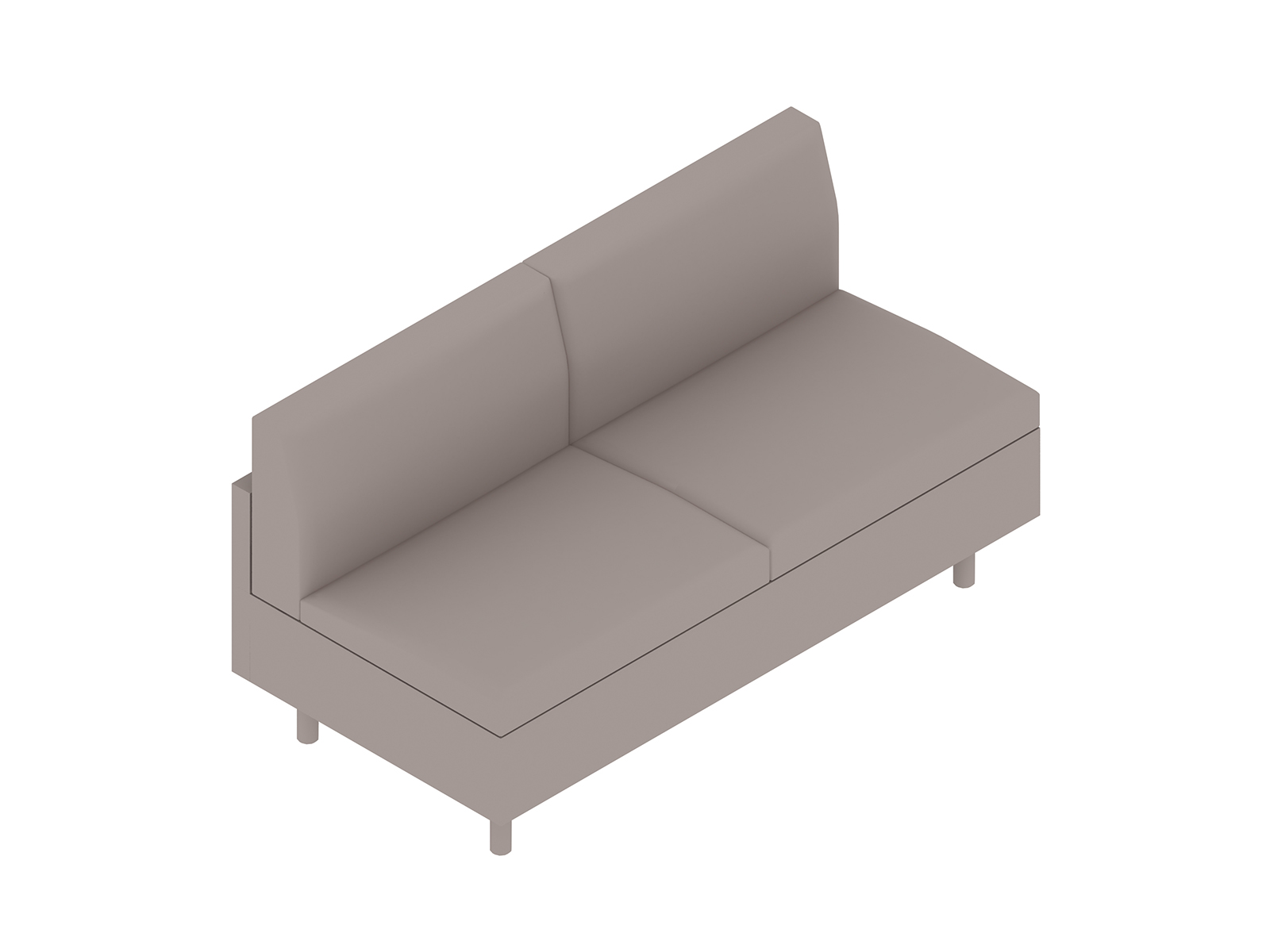 A generic rendering - Tuxedo Classic Settee – Armless