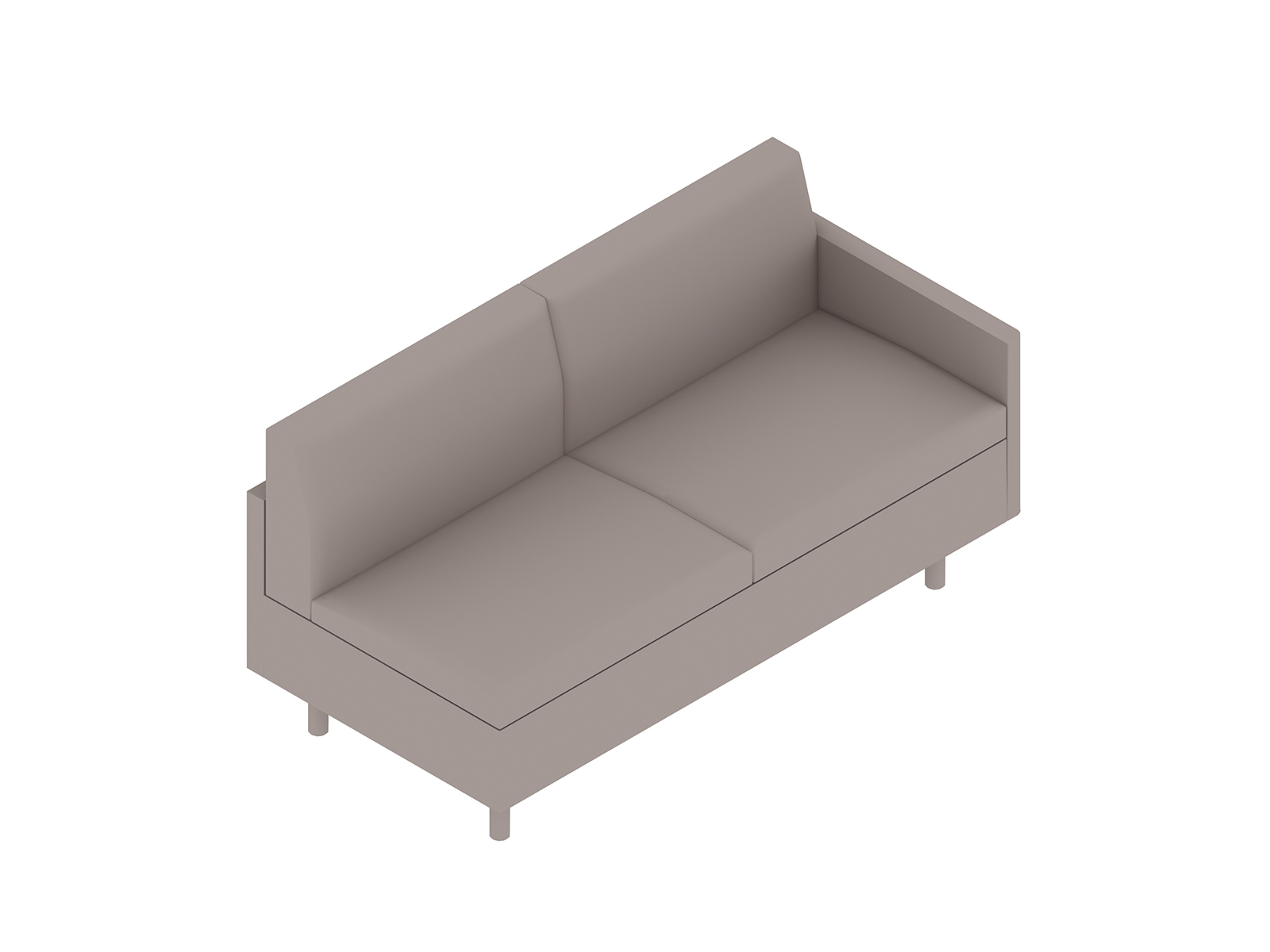 A generic rendering - Tuxedo Classic Settee – Left Arm