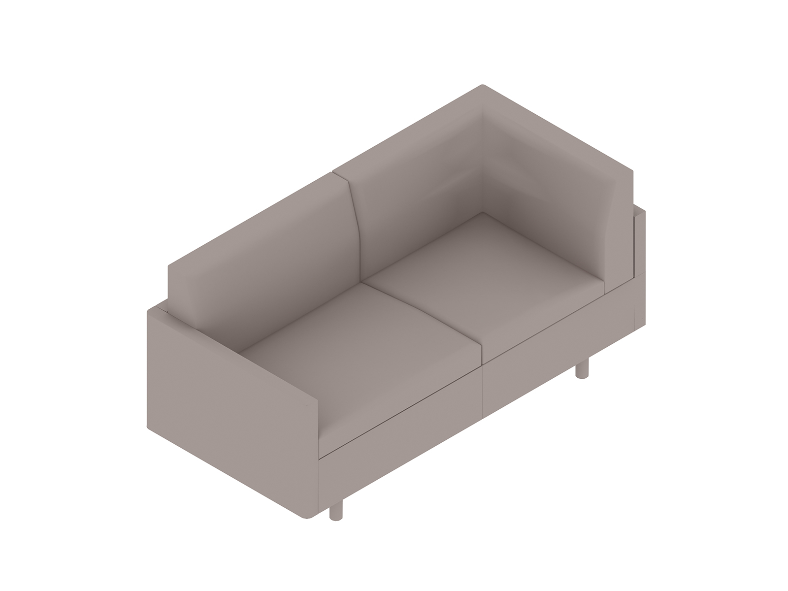 A generic rendering - Tuxedo Classic Settee – Left Corner – Right Arm