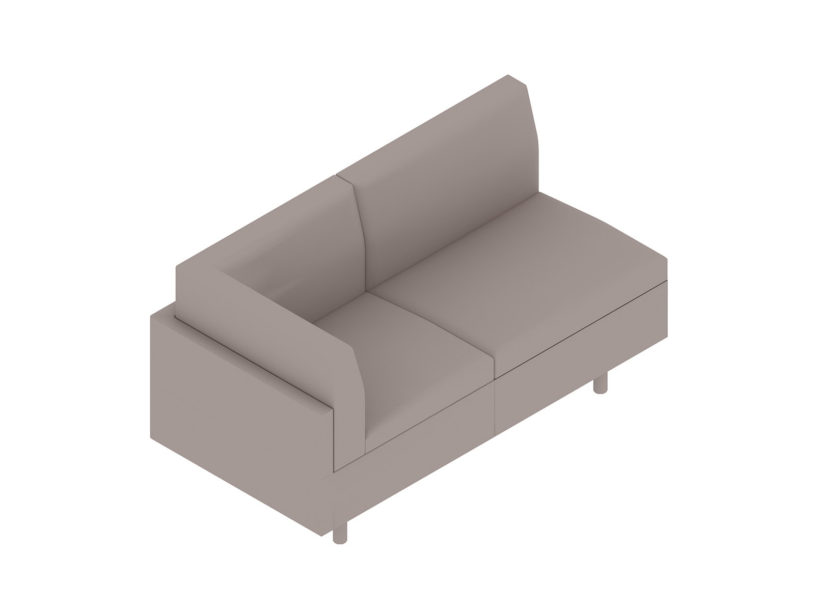 A generic rendering - Tuxedo Classic Settee – Right Corner – Left Armless