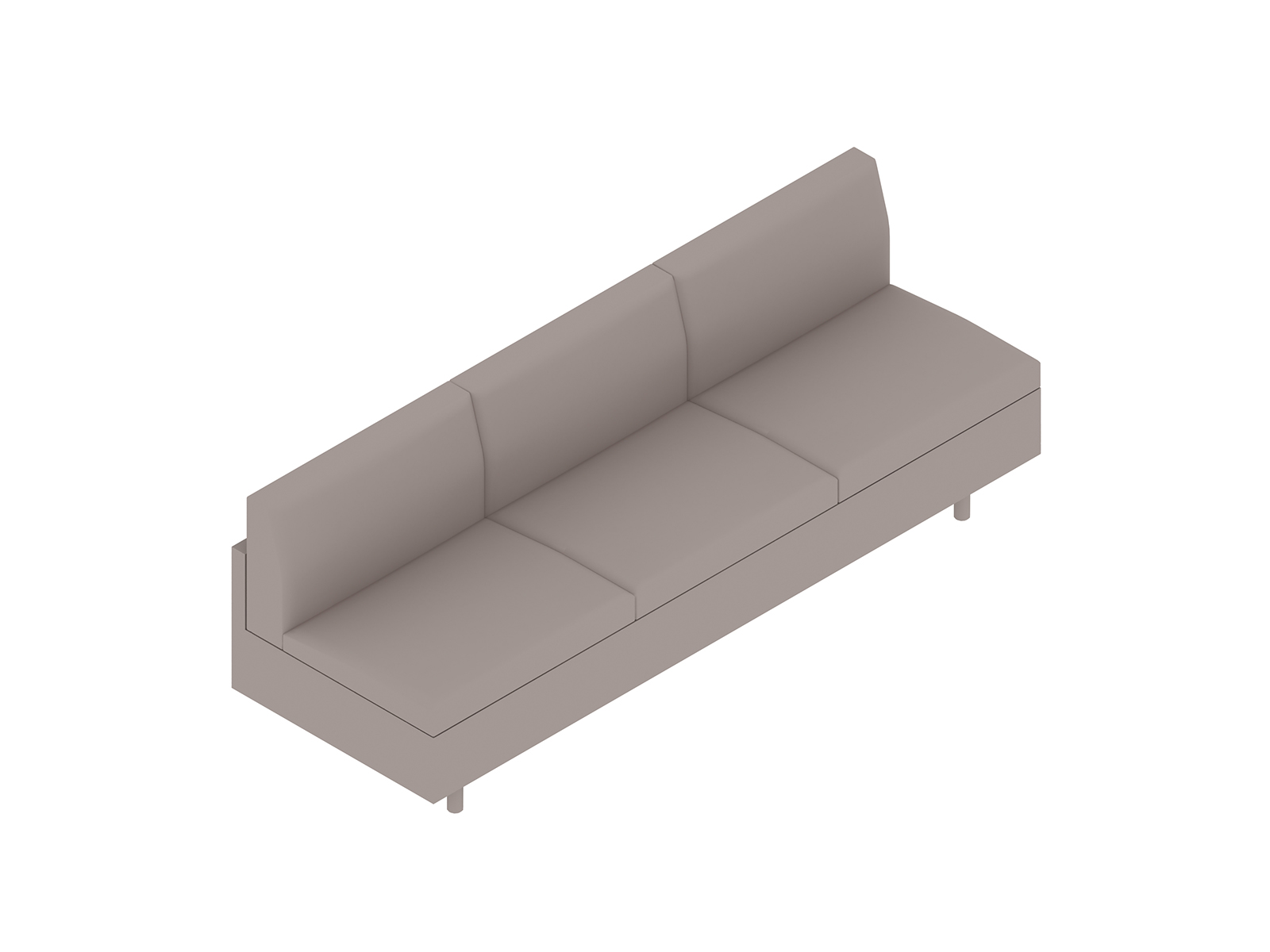 A generic rendering - Tuxedo Classic Sofa – Armless