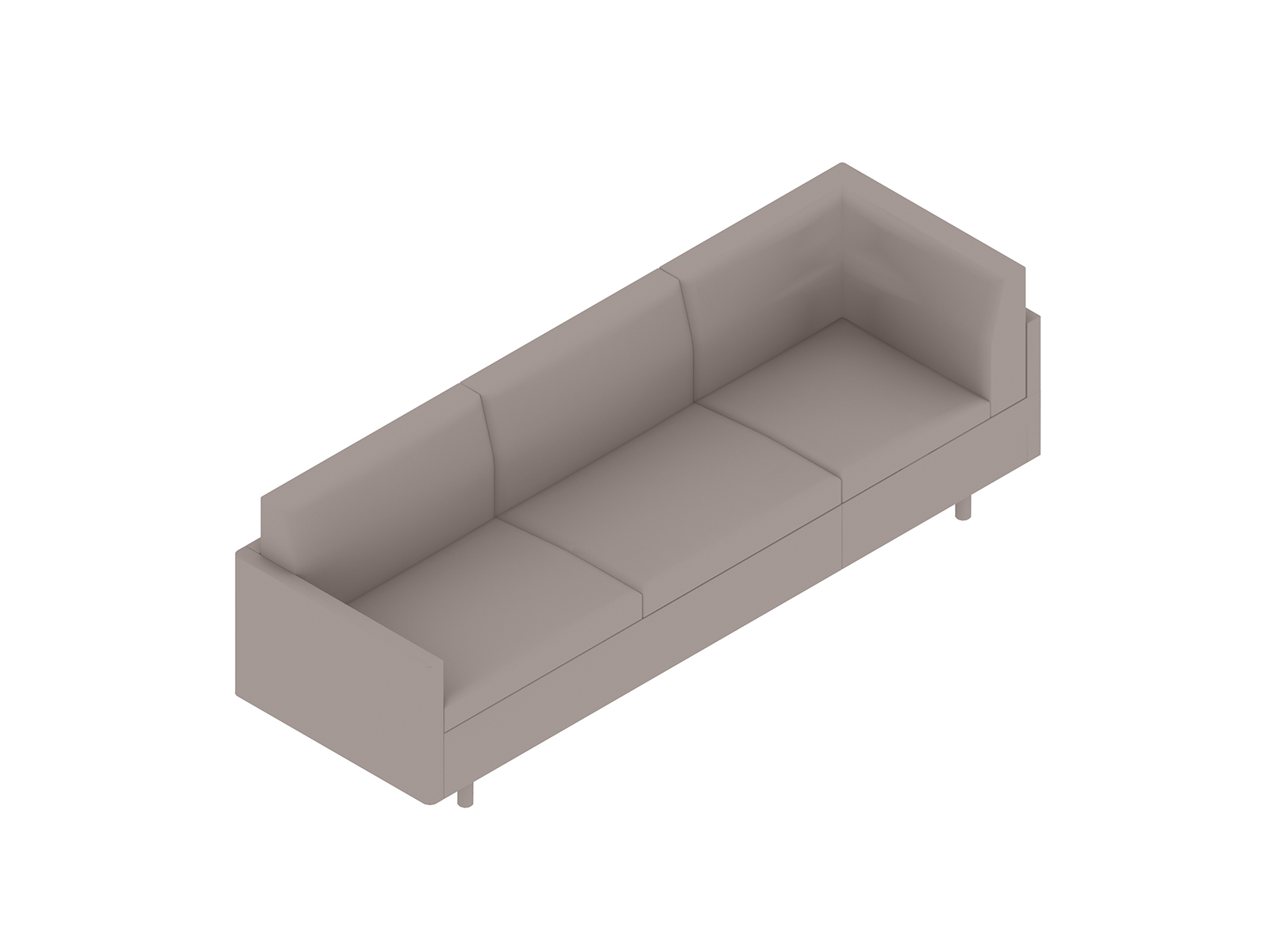 A generic rendering - Tuxedo Classic Sofa – Left Corner – Right Arm